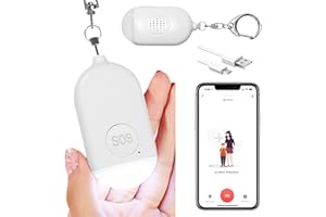 Smartia – Alarma Personal de Emergencia, Botón de Alarma con Ubicación GPS, Envio de SMS con App incluida, Llavero autodefensa con Alarma 130dB y Linterna, Seguridad para Mayores, Mujeres y niños