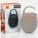 Rongep [Travel-Sound] Taşınabilir Bluetooth Hoparl&ouml;r V5.3 &Ouml;n&uuml; Kumaş Kaplı TFT/AUX/USB Destekli RGB Işıklı IPX6 Su Sı&ccedil;ramaları