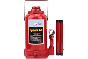 ‎EJOYOUS Hydraulischer Wagenheber 32 t für PKW, Van, Boot, LKW, Wohnwagen - Hubhöhe 25-47cm - Aus Qualitätsstahl