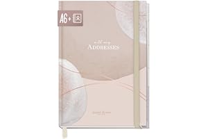 HÄFFT paper&you® A6+ libreta de direcciones con índice A-Z y papel premium "Soft Beige" de 120 g/m² para contactos, cumpleaños y contraseñas - sostenible & respetuoso con el clima