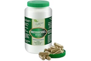 AVASEE VITA IDEAL Vegan® BRENNNESSEL - Wurzel 60 KAPSELN - Urtica dioica - Brennessel - Tagesportion 650mg BRENNNESSELWURZEL reines Pulver. Natürlich, pflanzlich & ohne Zusatzstoffe.