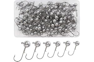 Têtes Plombées Crochets avec Gabarit Ronde pour Pêche Leurres Souples 1g, 1.5g, 2g, 3.5g, 5g, 7g, 10g, 12g, 14g