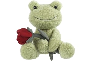 Apricot Lamb – Kuscheltier Frosch 23 cm –Valentinstag- Plüsch Spielzeug – Flauschiger Stofftier zum Spielen, Sammeln & Kuscheln – Gemütliches Schmusetier –Rose- Samt Frosch