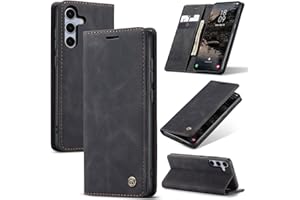 Cracedily Coque pour Samsung Galaxy S25 FE Pochette, Etui Protection Housse Premium en Cuir PU, Etui à Rabat Pochette de Portefeuille Étui pour Galaxy S25 FE Case, Noir
