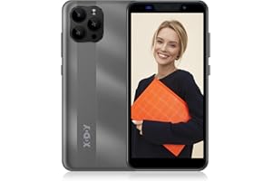 Xgody Telephone Portable, Écran 5,5" Android 9 Quad Core, 16Go ROM/SD 64 Go, Batterie 2500mAh, Double Caméra 5MP Smartphone Pas Cher, Double SIM, 3 Slots Face ID 3G (Noir)