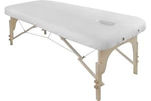 BODYPRO Massage Fitted Couch Cover for Massage Couch/Massage Bed/Massage Table Cover Sheet-Terry Towel- with Ties with Face Hole-White- Luxurious, Extra Soft, Hygienic, Plush, Thick