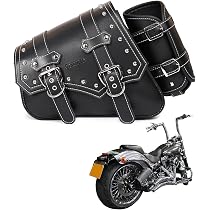 Paire Sacoches Moto Cuir PU - 31x12x31cm Imperméables Avec Antivol