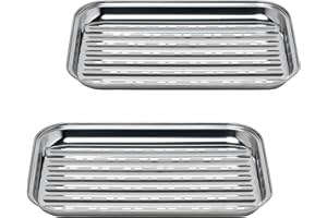 ‎GOURMEO GOURMEO BBQ Grillschalen 2er Set - Edelstahl Grillkorb Gemüse - Grillschale Außenbereich - Zubehör Schale für Gemüse Fisch oder Fleisch - Grillpfanne Grillblech für u.a. Gasgrill