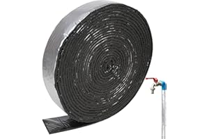 XCRPRT Isolierband mit Schaumstoff, Rohrisolierung zum Wickeln, Isolierung Heizungsrohre Wickeln, Rohrisolierungsfolie mit Selbstkleber Lärmreduzierung für Rohrschutz, 5CM x 10M