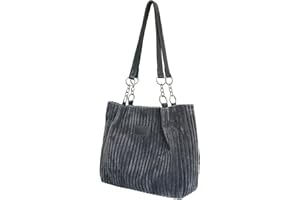 Ulisty Damen Cord Tragetasche Lässig Shopper Umhängetasche Mode Schultertasche Täglich Einkaufstasche Cordtasche