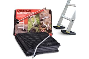 Laddermat Ladder Stabilizer & Leveler – Non-Slip Safety Base for Ladders on Uneven Ground, Grass, Gravel & Soft Surfaces – Prevents Sinking, Durable Ladder Safety Accessory for Home & Jobsite