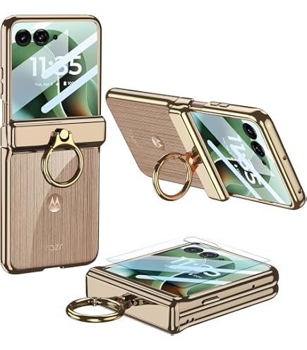 Custodia Per Motorola Razr 60 Con Supporto Integrato, Sottile E Antiurto, Protezione Fotocamera, Colore Rosso