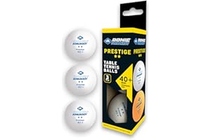 Donic-Schildkröt Pelotas de Tenis de Mesa 2 Estrellas Prestige, Calidad Poly 40+, 3 Piezas en Caja, Naranja, 608328