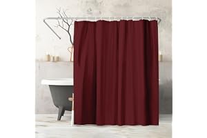Americanflat 180x200 cm duschdraperi – Vattenresistent lång modell med hållbara metallöljetter och 12 krokar – 100% polyester