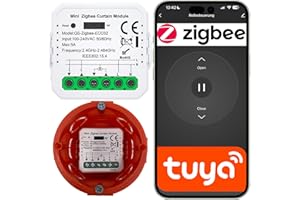 Sone Smart One Rolladenschalter. Jalousien Schalter. Prozentfunktion Zigbee Inteligentur Smart Life/Tuya App kompatibel mit Alexa/Google Home