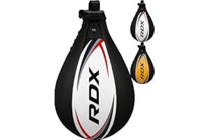 RDX Speed Bag Boxing Ball Hanging Swivel, Genuine Leather Dodge Striking Mount Kit Heavy Duty, MMA Muay Thai Punching Fitness Workout Kicking Martial Arts Training Home Gym Exercise Speedball