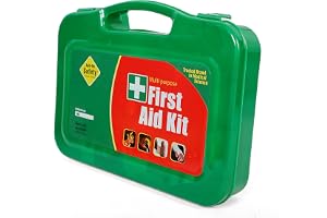 First Aid Kit for Home/Office/Vehicle/Travel - AK-II (with all the meds / 50 items inside in a Green Plastic Box)