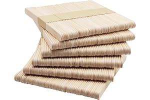 HOTKRUMP 300 palitos de hielo de madera, palillos de madera, espátulas de madera, palillos de hielo de madera para manualidades, versátiles para manualidades, palillos de madera, espátula de madera, espátula