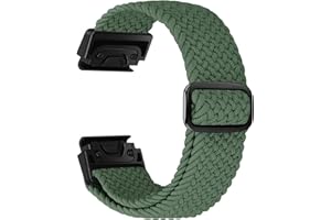 BTTNG Correa Trenzada Elástica Compatible con Garmin Fenix 7/7 Pro/Fenix 6/6 Pro/Fenix 5/5 Plus/EPIX 2, Pulsera de Lazo Único Suave Correa Elástica de Nylon para epix Pro 47mm/Forerunner 955/965/945