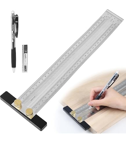 Jauge De Hauteur Alliage Aluminium 0-50mm - Outil De Précision Pour Réglage Scie Et Travail Du Bois