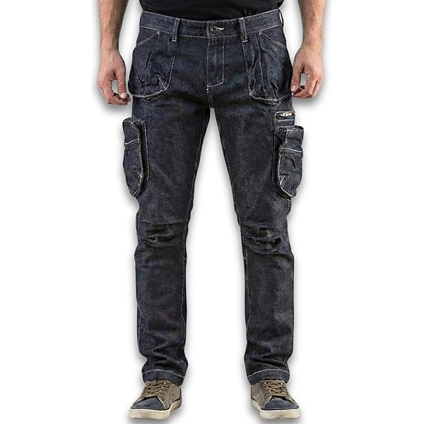 Bewegingsvrije denim werkbroek met holsterzakken  Nu 20% korting