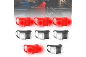 GOMETY 8 Stück Kinderwagenlicht Silikon, LED Kinderwagen Licht Wasserdichte Silikonleuchten, 3 Modi Buggy Lampe, Mehrzweck Kinderwagenlichter für Kinderwagen Outdoor Läufer (8)