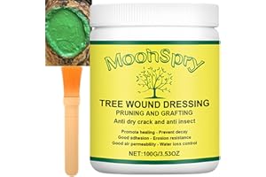 JUSTTMEE Tree Wound Sealer Dressing, Tree Pruning Sealant, Perfect for Sealing Pruned Or Damaged Areas On Trees & Shrubs, Easy to Apply with Brush for Quick Healing & Protection