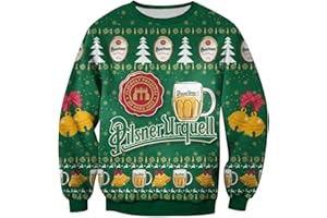 KASHYKE Bier Weihnachtspullover Herren Lustig Alkohol Weihnachtspulli Bier Pullover Hässlich Ugly Christmas Sweater Xmas Bier Weihnachts Pullover Hoodie Sweatshirt Damen Herren Weihnachtsoutfit