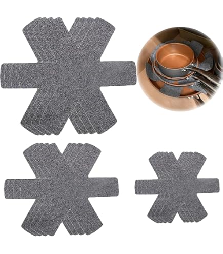 KADAX Divisori per pentole e padelle, set da 4, grigio