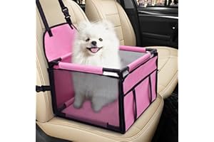 SWIHELP Fotelik samochodowy dla psa Fotelik dla psa na tylne siedzenie dla małych i średnich psó – składany fotelik samochodowy dla psów na tylną kanapę