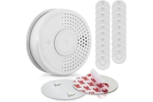 SHD OneConcept Detectores de Humo para Casa, 20x Alarmas de Incendio de Respuesta Rápida para Oficinas y Cocina, Detector Humo, Sensor Óptico con Función de Prueba, Mini Alarma Soporte Magnético