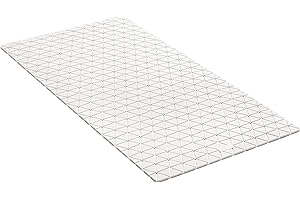 TATAY Alfombra de Bañera Antideslizante, Caucho SBS - TP con 94 Ventosas, Rectangular, Diseño Diamond, Blanco. Medidas 72 x 36 cm