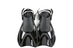 Two Bare Feet Open Heel DiveSport Swimming Diving Fins for Snorkelling for Men Women and Kids