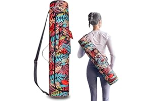 Aucuu Borsa per Tappetino Yoga, Borsa da Yoga Donna, Borse Yoge Porta Tappetino con Tracolla Regolabile, Tappetino da Yoge con Scomparto Umido Tasca, per Pilates, Fitness