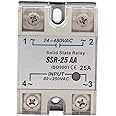 Solid State Relay, 240V AC Input SSR-25 AA 25A Relay Module with Input Voltage 90-250V AC Output 24-480V AC