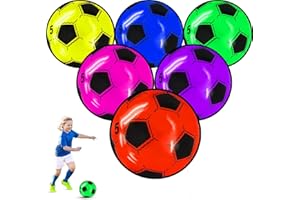 lumous rola Plastic Football (Deflated) 8.5" PVC Ball Adjustable Inflatable Lightweight Ball for Indoor Outdoor Play Beach, Home, Birthday, School PATENTED