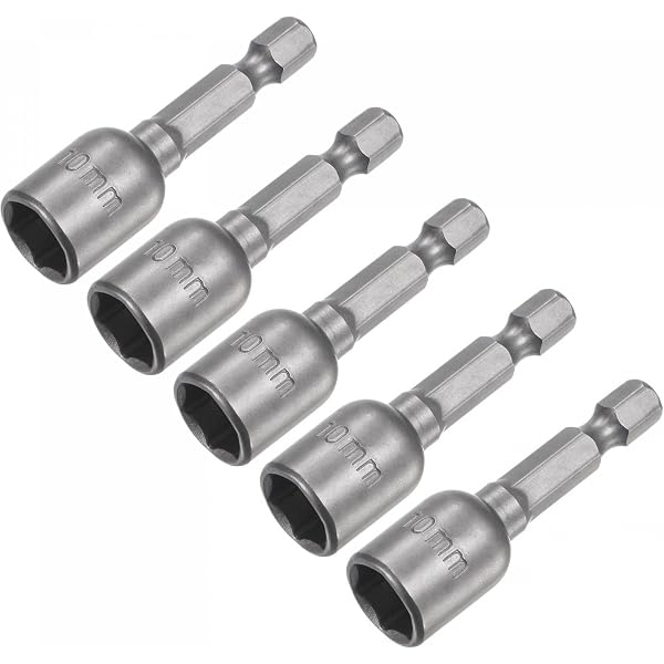 Sourcing Map Magnetische Bits – 10 Mm Innensechskant, 80 Mm Länge, 5 Stück Im Set