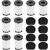 16 Pezzi Filtro di ricambio compatibile con gli aspirapolvere Ariete Handyforce 2761 e 2759, 8 filtri + 8 filtri in schiuma