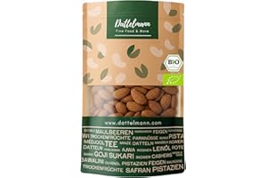 ‎DATTELMANN FINE FOOD & MORE DATTELMANN® - Bio Mandeln 500g - Ganze Nüsse - Naturbelassen & Ungesalzen - Rohkostqualität