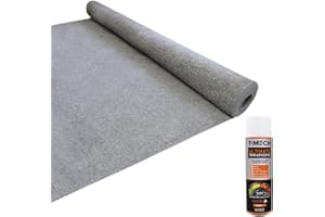 T-MECH Camper Van Lining Carpet Dark Grey 4 Way Super Stretch 2m Wide 5.5m Long 11m2 with 5 Cans of Glue Coverage Car Motorhome Vehicle Interior Campervan Conversion Kit Polypropylene Fits any Make or Model