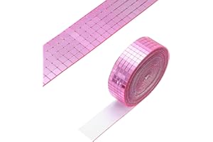 PATIKIL 5x5mm Self Adhesive Mirrors Mosaic Tiles, 3600 Pcs Square Mini Glass Mosaic Disco Tile Sticker for DIY Craft Disco Ball Party Decoration, Pink