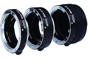 Movo Photo AF Macro Extension Tube Set for Canon EOS DSLR Camera with 12mm, 20mm & 36mm Tubes (Metal Mount)