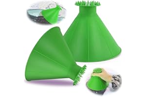 behone Skrobaczka do szyb samochodowych, okrągła, z lejkiem, 360 stopni, okrągła, 2 sztuki (zielona)