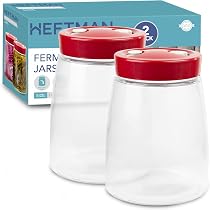 Poids De Fermentation En Verre HXXWEUS - Lot De 4 Poids Diamètre 7 Cm Pour Bocaux Larges, Avec Poignée - Pour Légumes, Choucroute, Kimchi