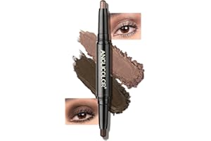 Anglicolor Doppia Testa Matitone Ombretto Occhi,Ombre Glitter e Matte, Ombretto Stick Occhi, Ombretti in Crema, Waterproof, Lunga Durata,Altamente Pigmentato (03 Brown/Espresso)