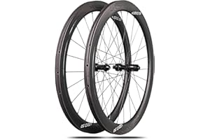 ICAN Aero Juego de Ruedas de Bicicleta de Carretera de Disco de Carbono 700C 35mm /40mm /50mm /55mm Freno de Disco 24/24 Agujeros Radios Sapim CX-Ray