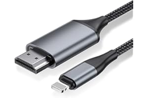 IDOOVE Lightning HDMI-Kabel für iPhone 14/13/12, 1080P HD-Adapter, 2 m, für TV-Streaming, YouTube-fähig (kein iPhone 16/15 oder Netflix)