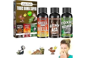 WUSANNA 3 Flasche Stinkbomben, Fart Spray, Furzspray, Pupsspray, Furz Spray Stinkbombe Arsch Streich, Stinkbombe Halloween Streichspielzeug für Furzende Kinder Und Erwachsene.