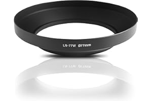 ARES FOTO Lens Hood. Pare-Soleil avec Filetage pour objectifs Grand Angle. Fabriqué en métal de Haute qualité. pour Nikon Sony Canon Olympus Fujifilm Tokina Sigma Tamron Panasonic Leica (77mm)