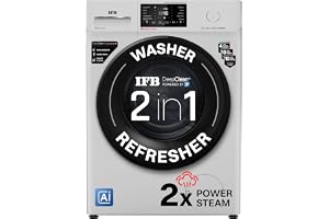 IFB 6 Kg 5 Star with 9 Swirl Wash, Steam Refresh, Eco Inverter Motor, DeepClean® Ai Powered Fully Automatic Front Load Washing Machine (DIVA GXN 6010 CMS, 2X Power Steam®,Inbuilt Heater, Grey)